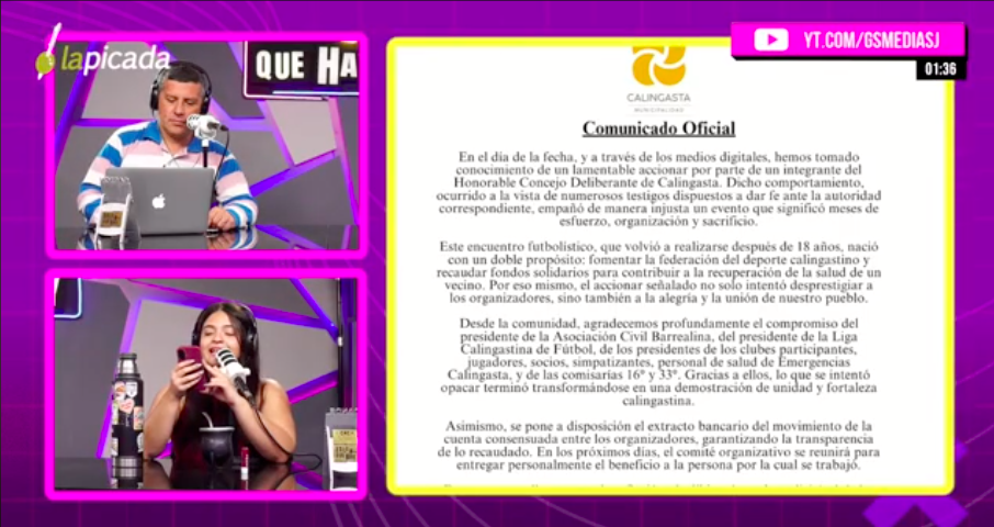 Evento benéfico termina en escándalo en Calingasta