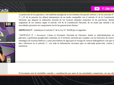 Texto detallado de la modificación a la ley de Glaciares