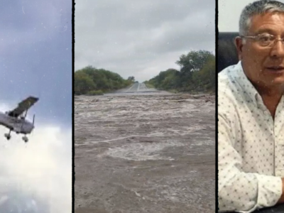 Mientras se debate por los rompetormentas, la naturaleza le respondió a Mario Riveros con una crecida en Valle Fértil